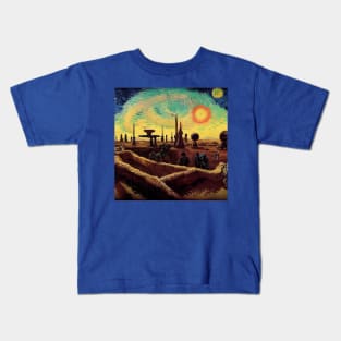 Starry Night in Mos Eisley Tatooine Kids T-Shirt